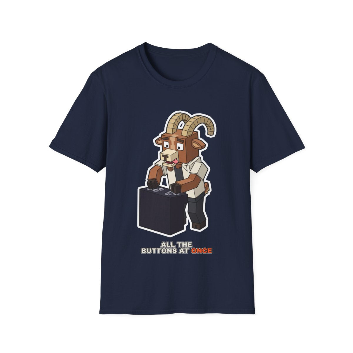 All The Buttons At Once - Navy - front
