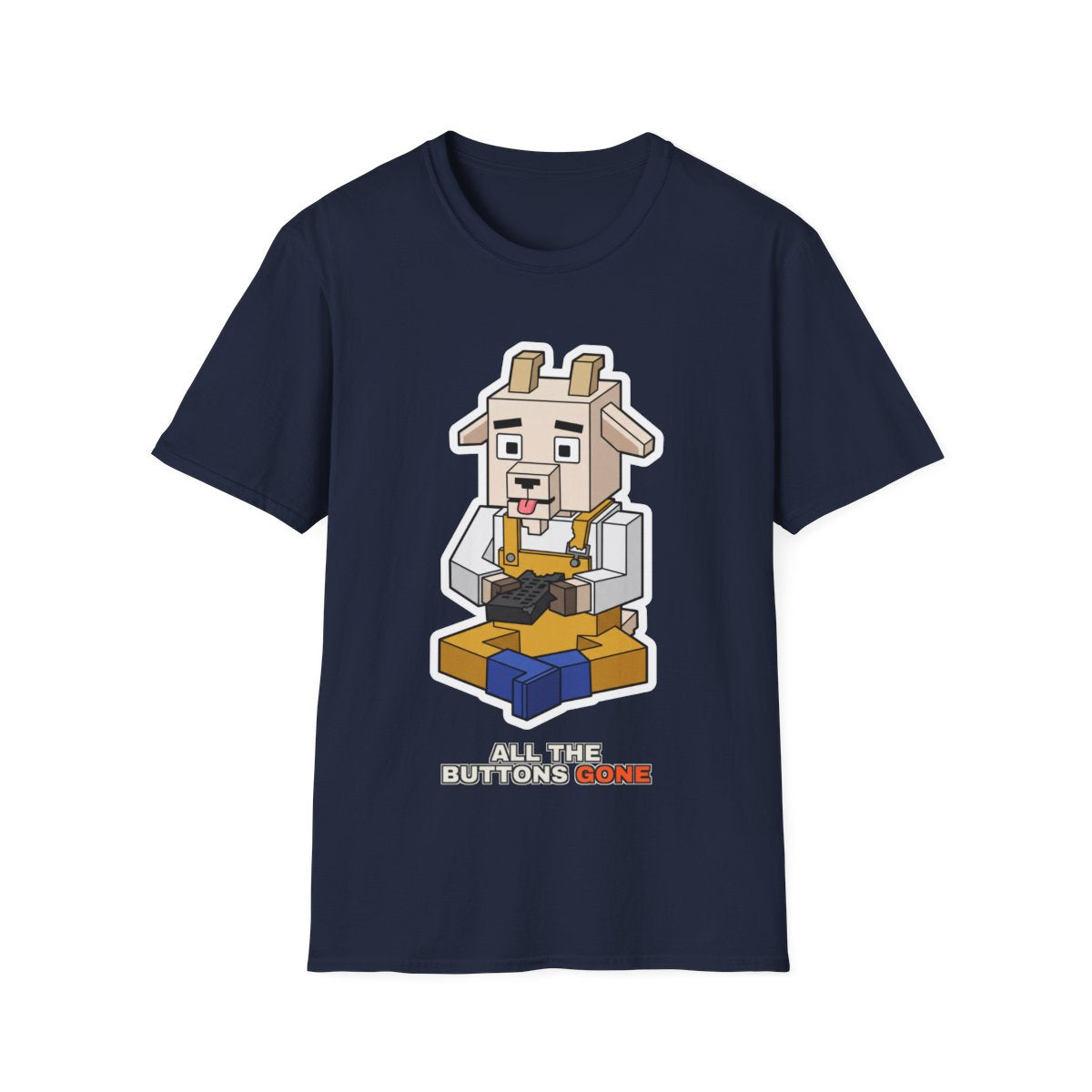 All The Buttons Gone - Navy - front