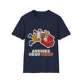 Arrives Head First - Navy - front