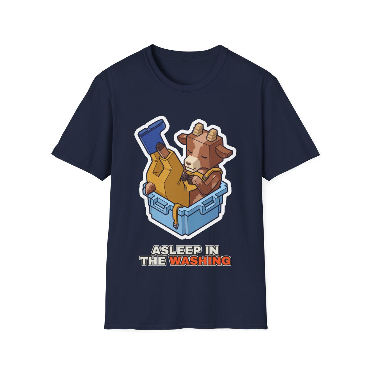 Asleep In The Washing - Navy - front