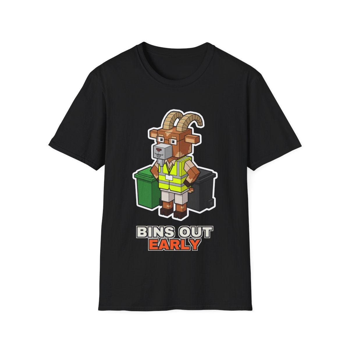 Bins Out Early - Black - front
