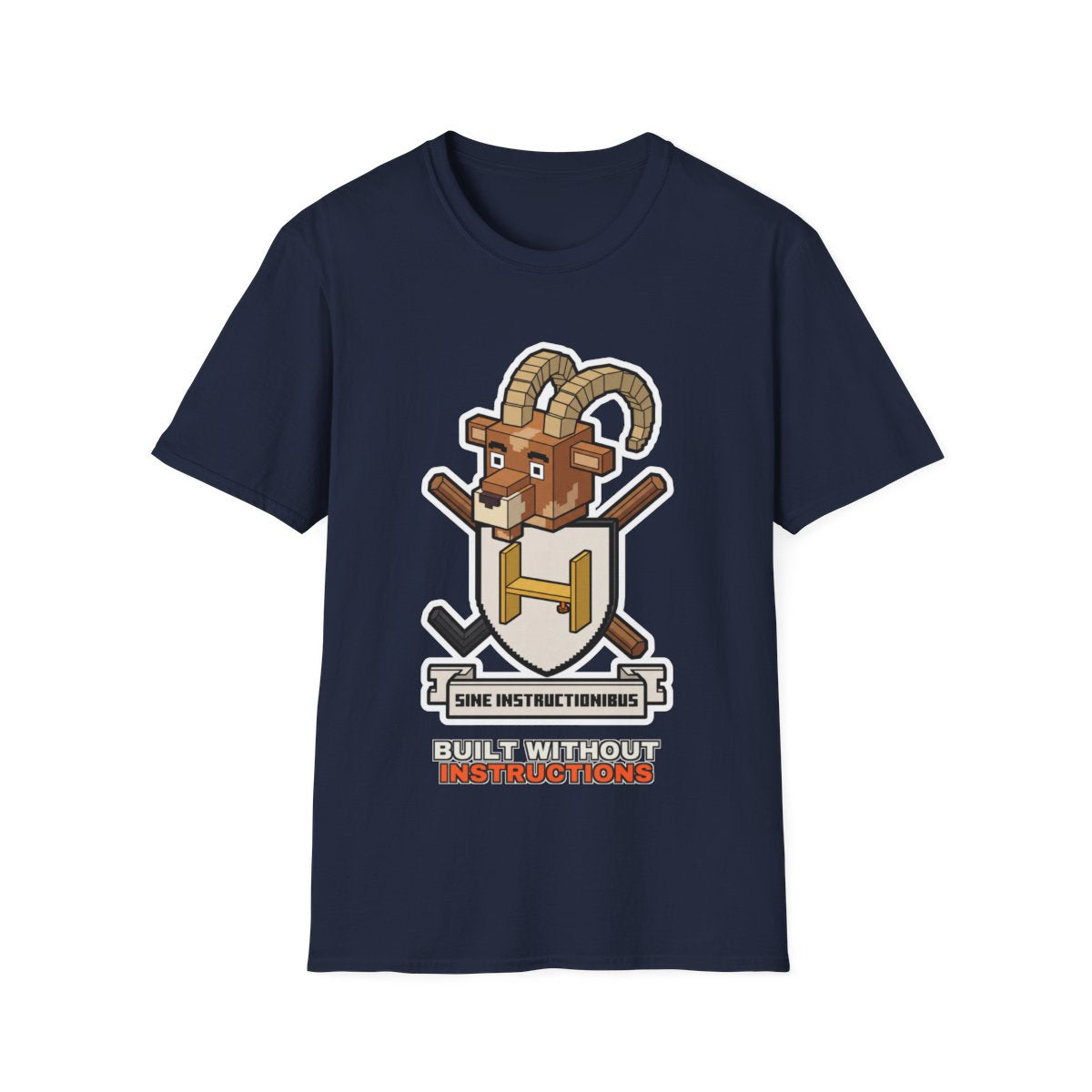 Built Without Instructions - Navy - front