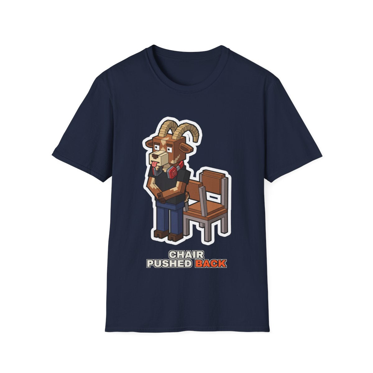 Chair Pushed Back - Navy - front