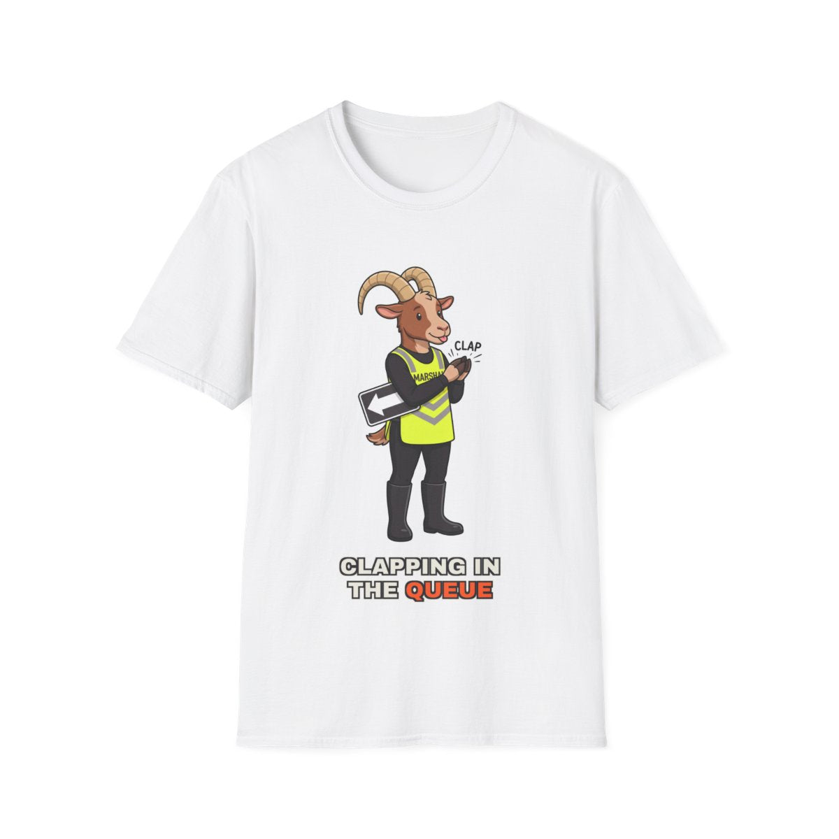 Clapping In The Queue - White - front