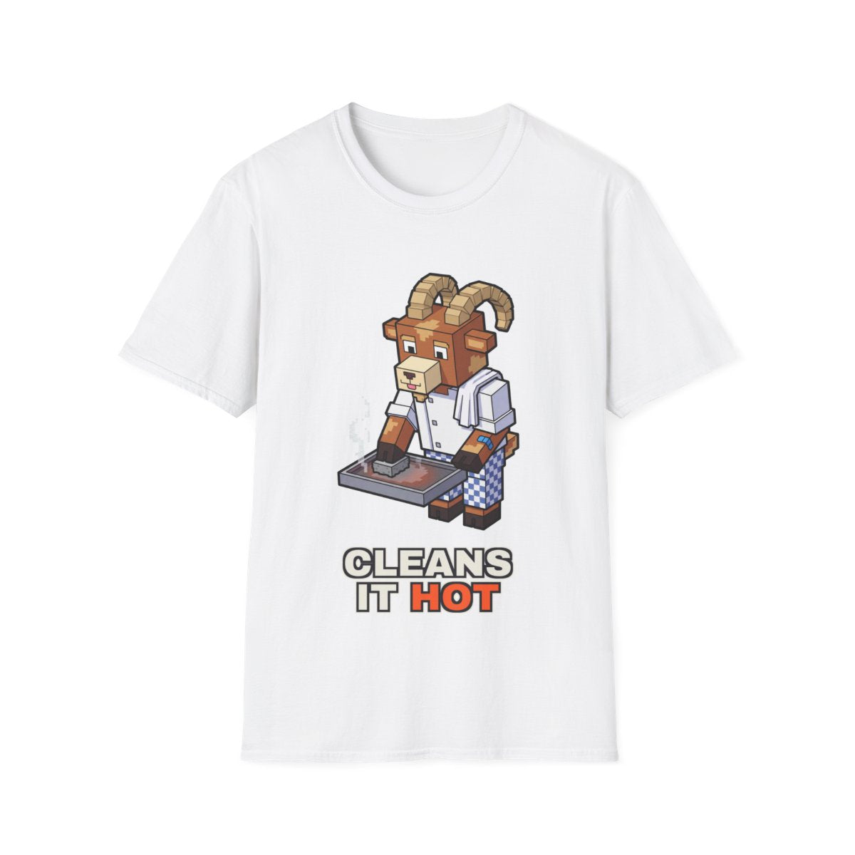 Cleans It Hot - White - front