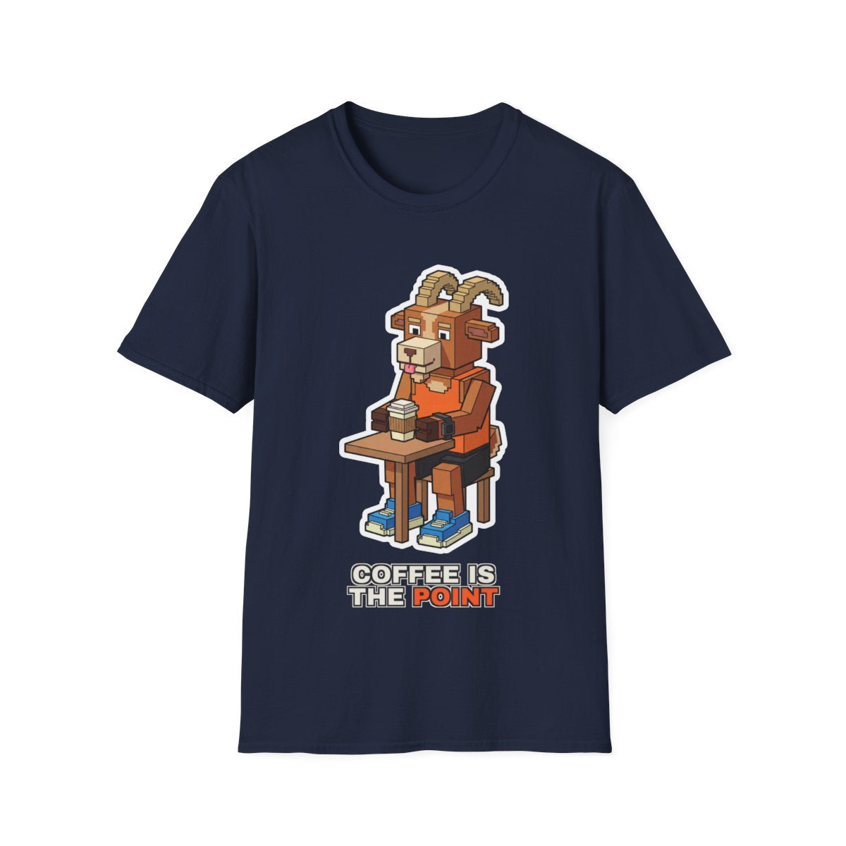Coffee Is The Point - Navy - front
