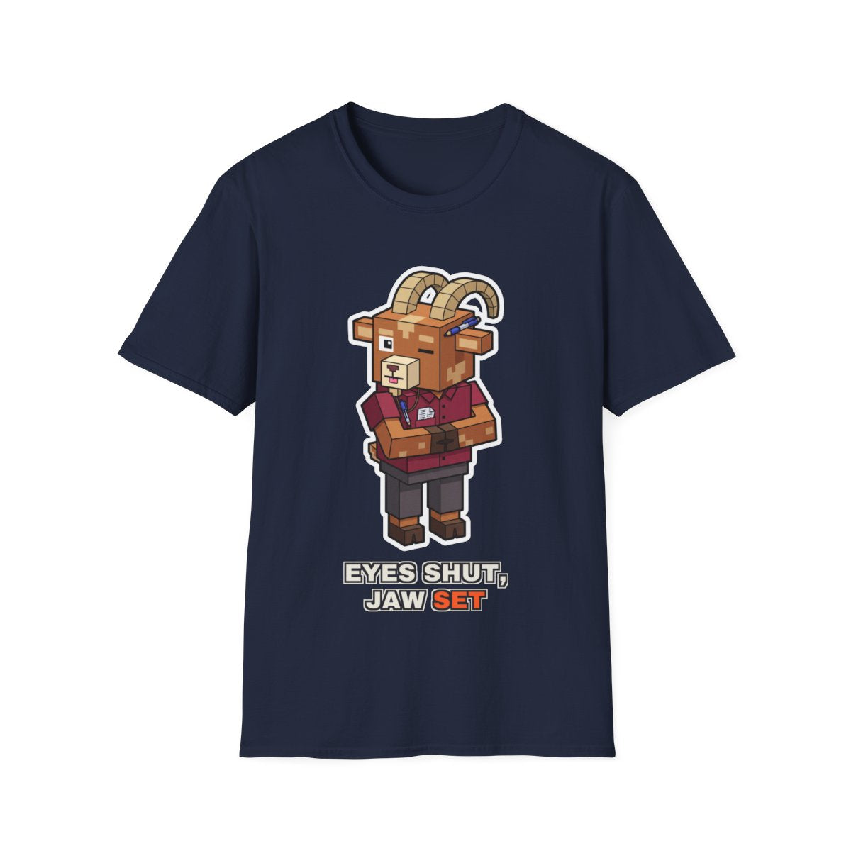 Eyes Shut, Jaw Set - Navy - front