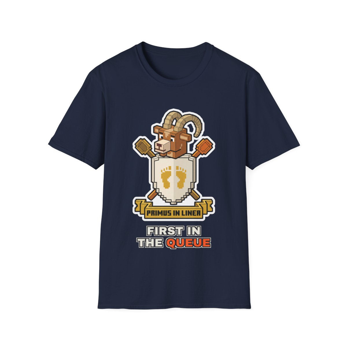 First In The Queue - Navy - front