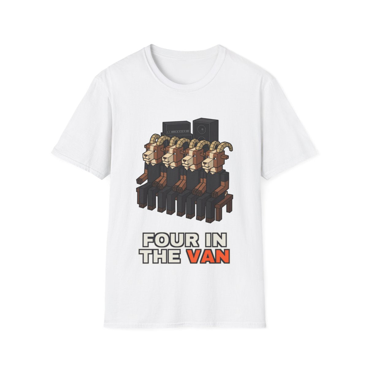 Four In The Van - White - front