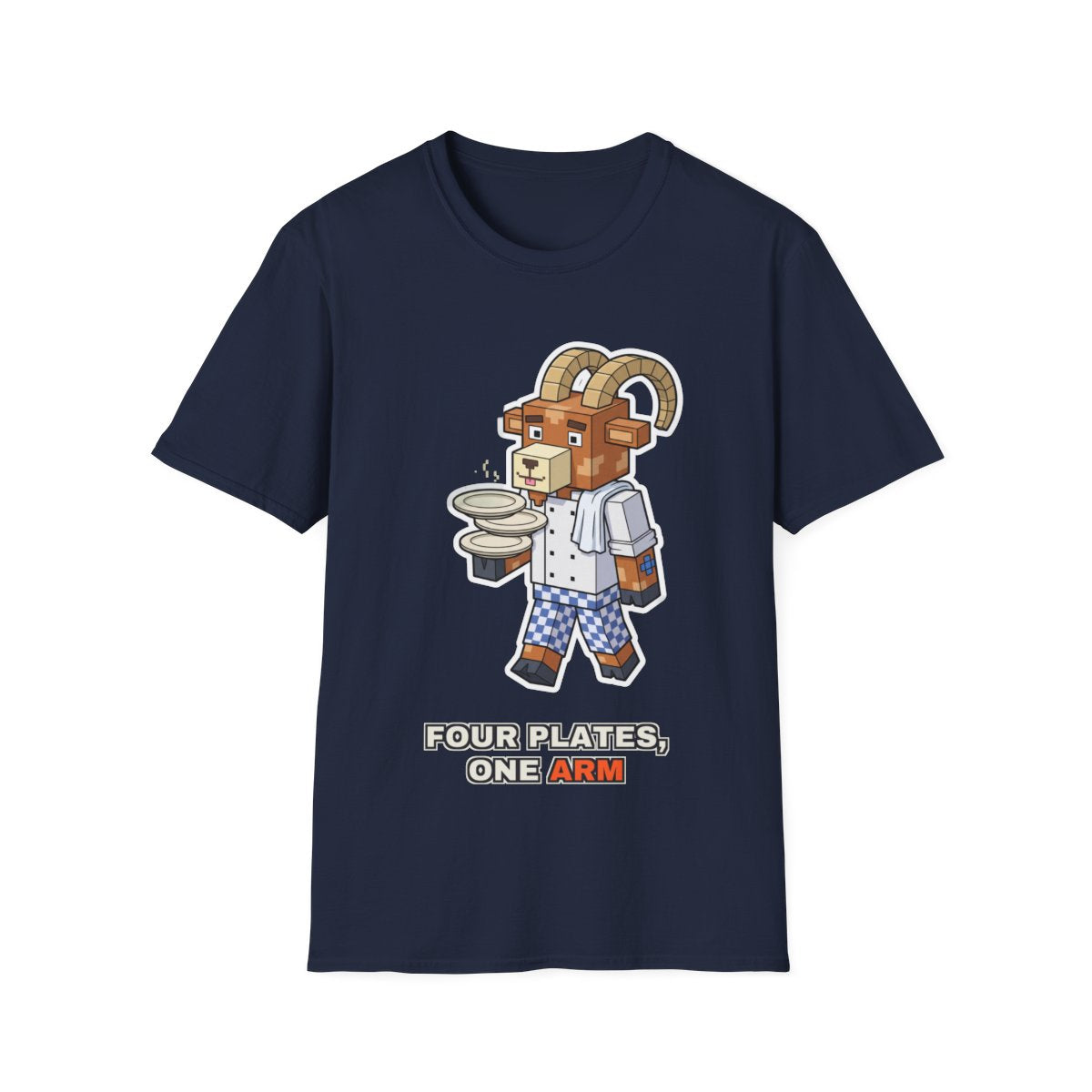 Four Plates, One Arm - Navy - front
