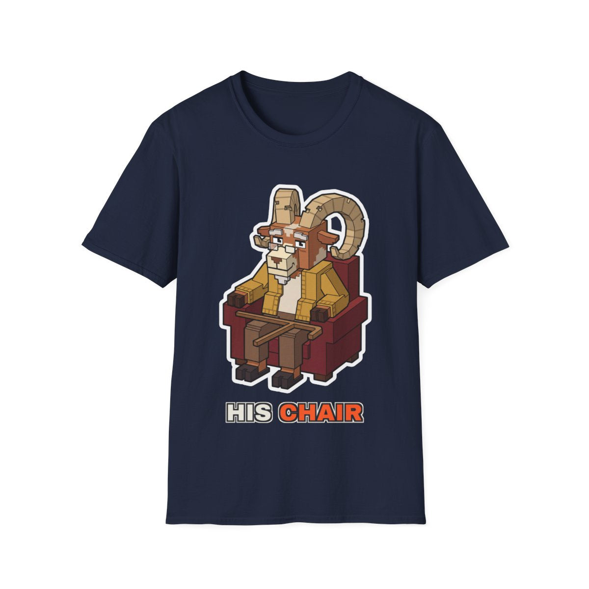 His Chair - Navy - front