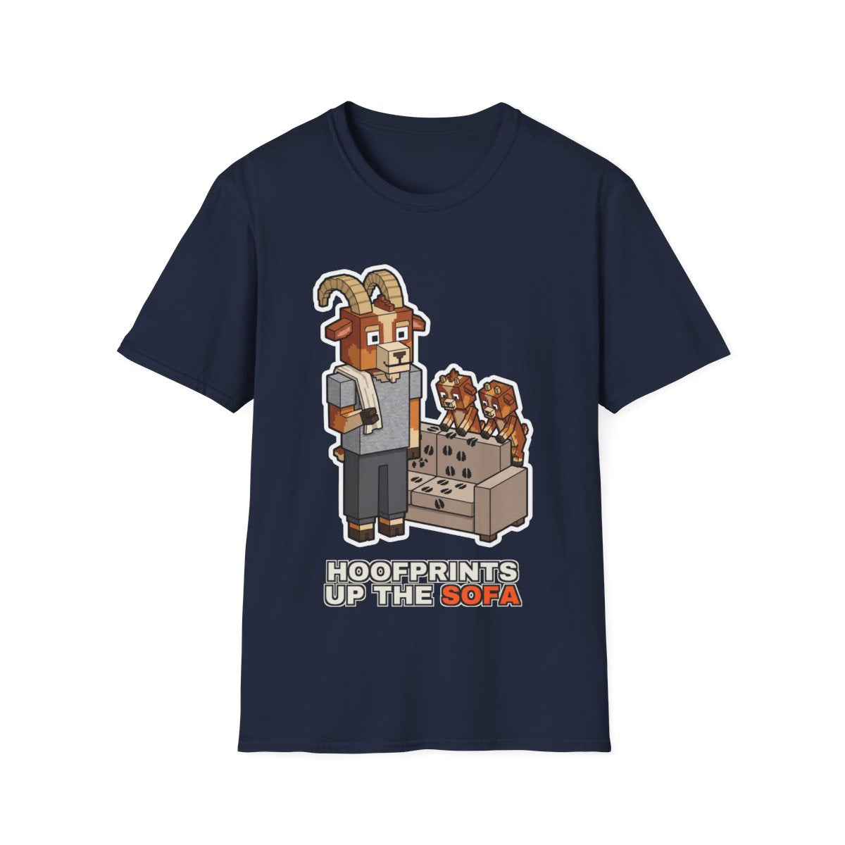 Hoofprints Up The Sofa - Navy - front