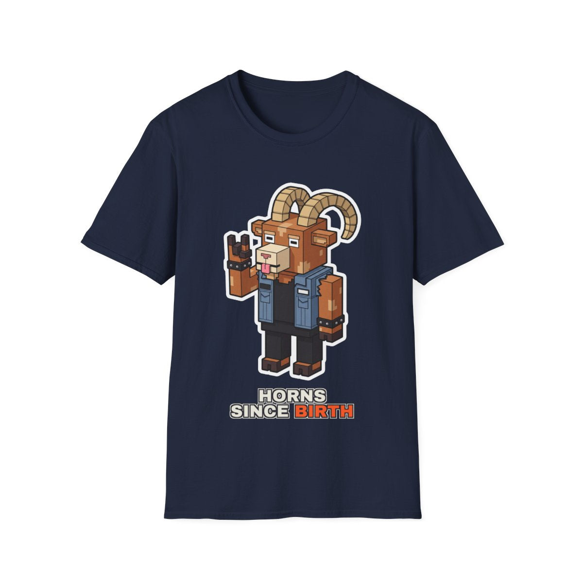 Horns Since Birth - Navy - front