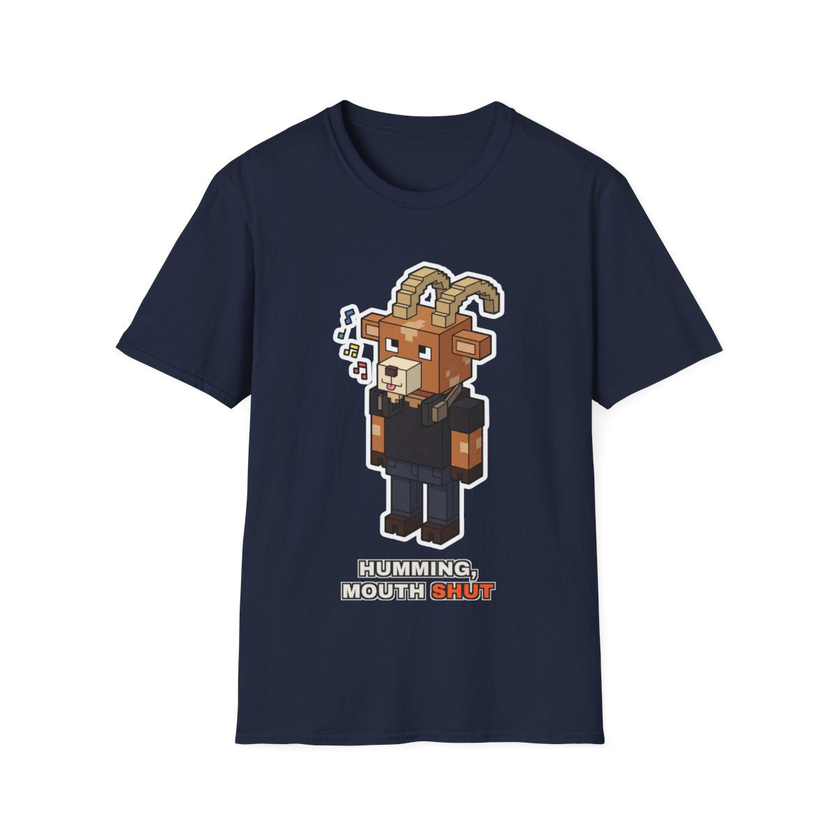 Humming, Mouth Shut - Navy - front