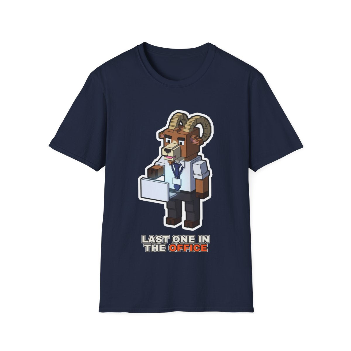 Last One In The Office - Navy - front
