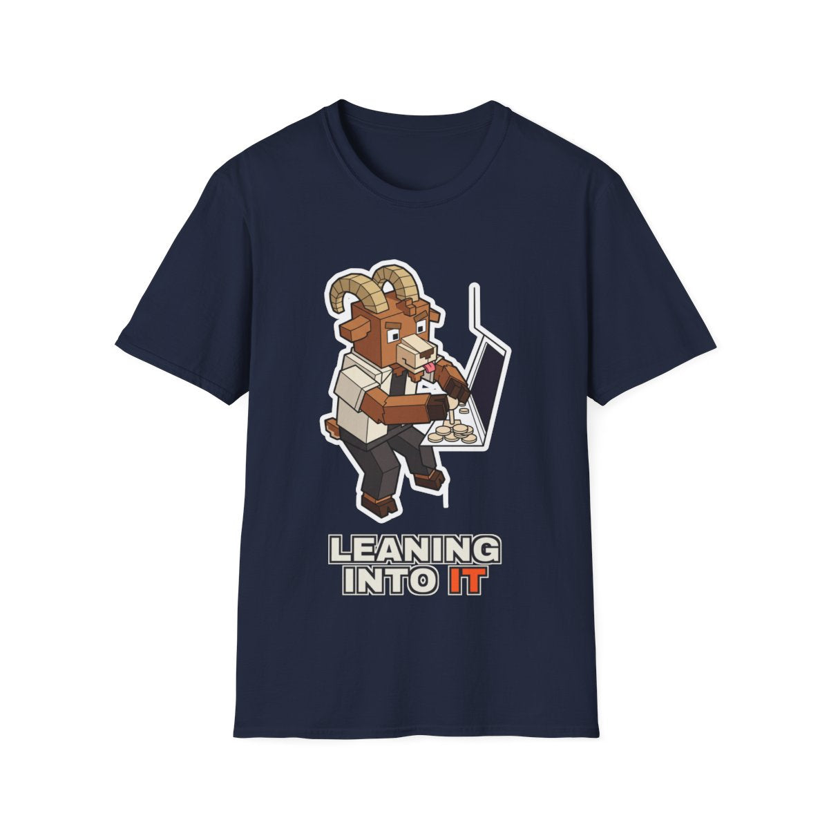 Leaning Into It - Navy - front