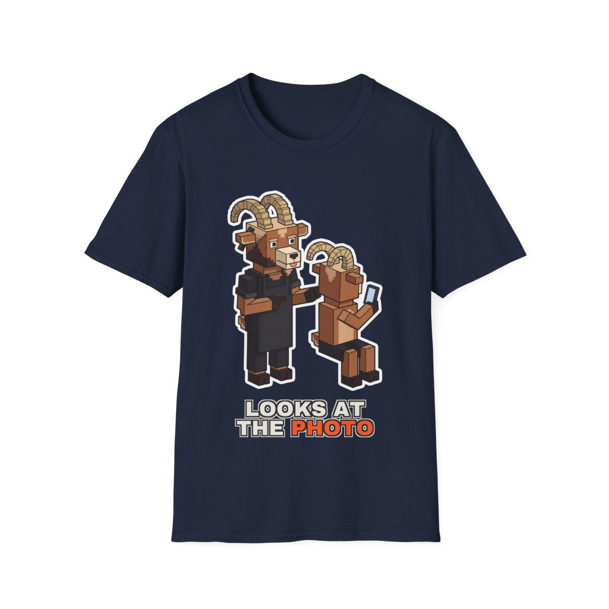 Looks At The Photo - Navy - front