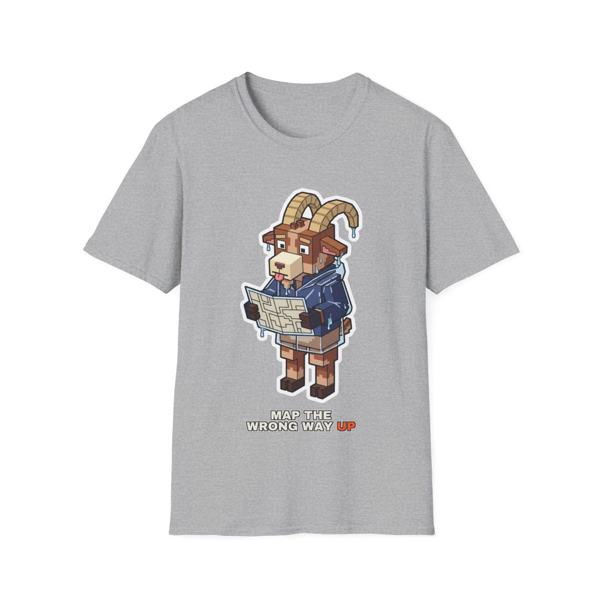 Map The Wrong Way Up - Sport Grey - front