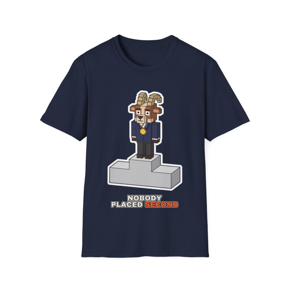 Nobody Placed Second - Navy - front