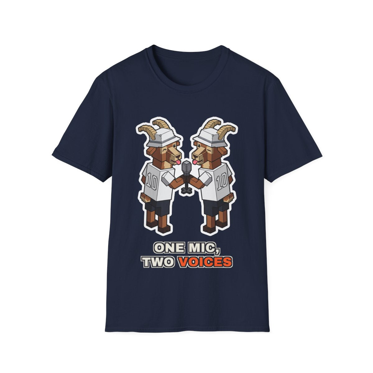 One Mic, Two Voices - Navy - front