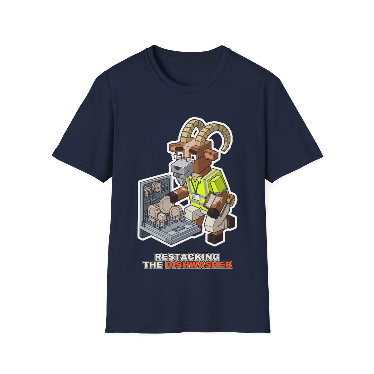Restacking The Dishwasher - Navy - front