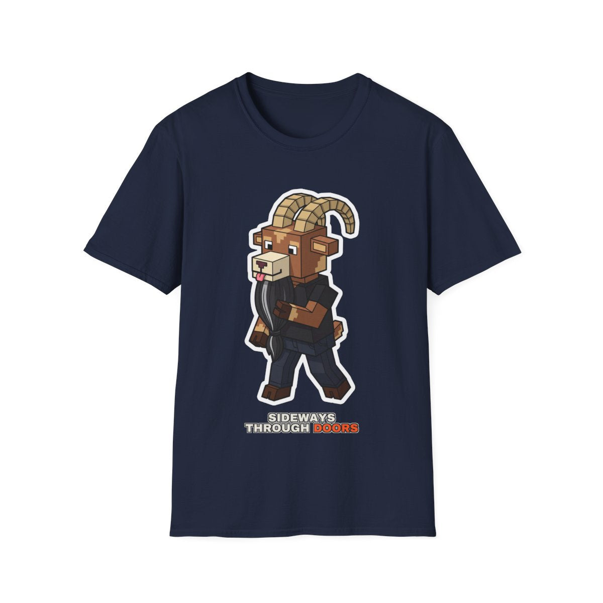 Sideways Through Doors - Navy - front