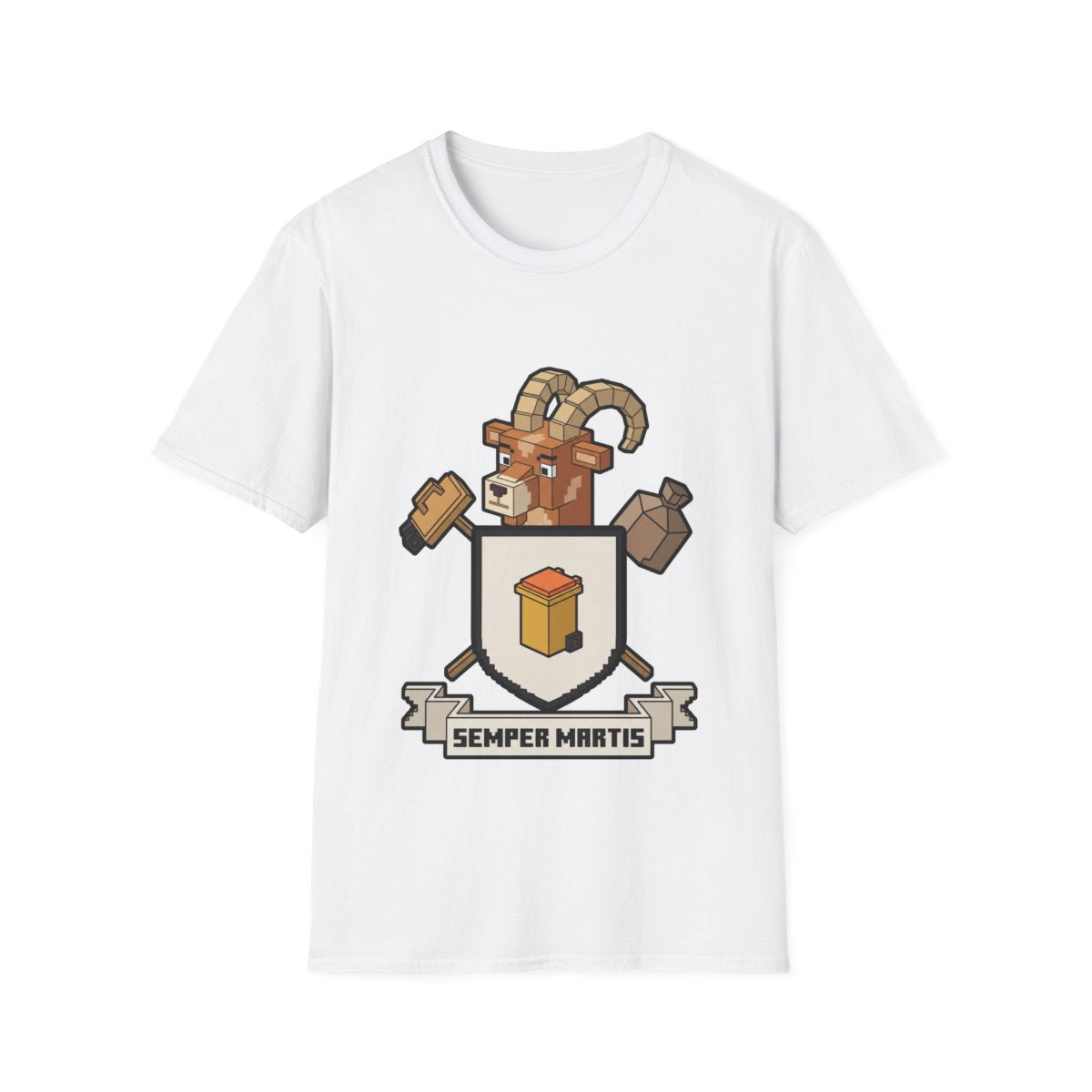 The Bin Day Crest - White - front
