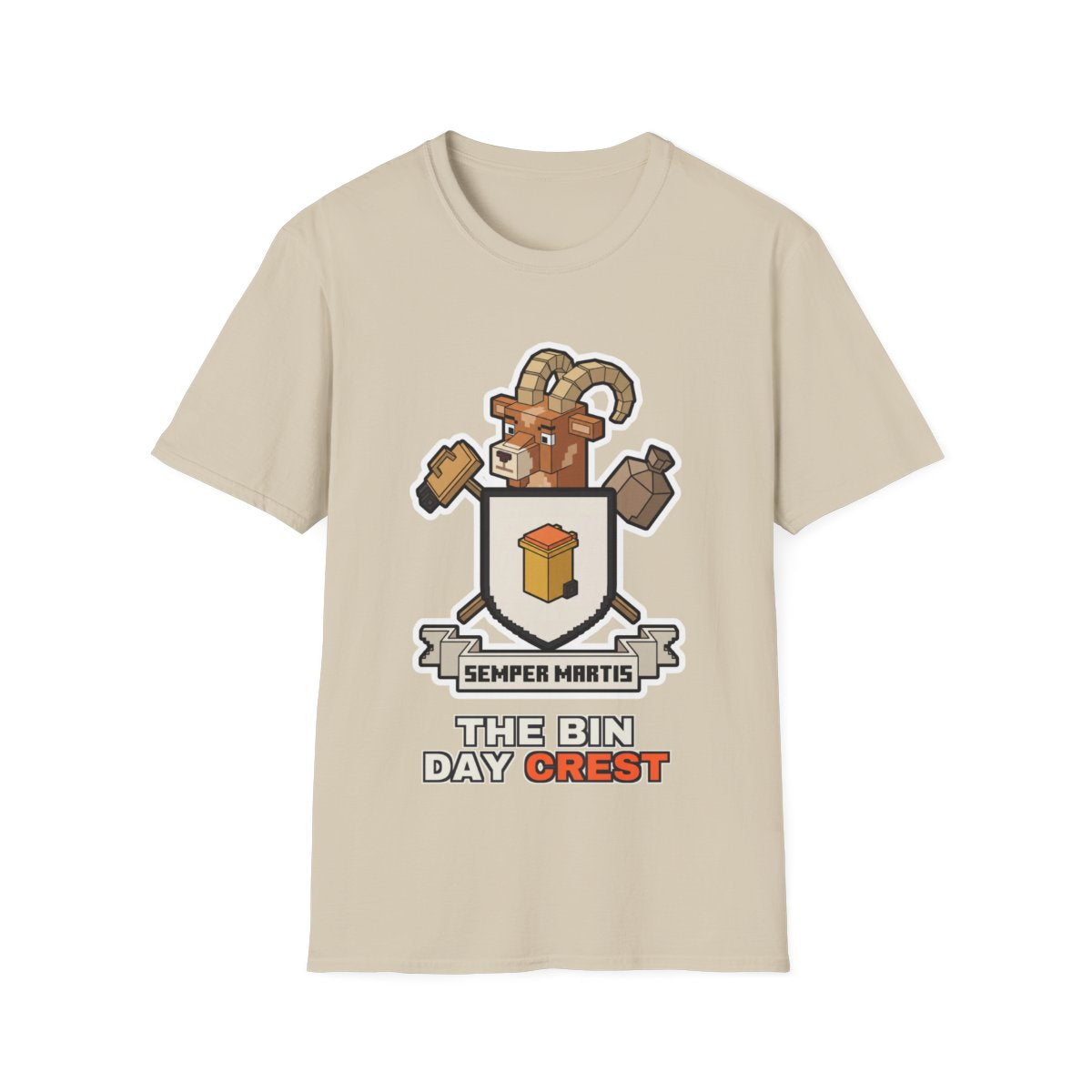The Bin Day Crest - Sand - front