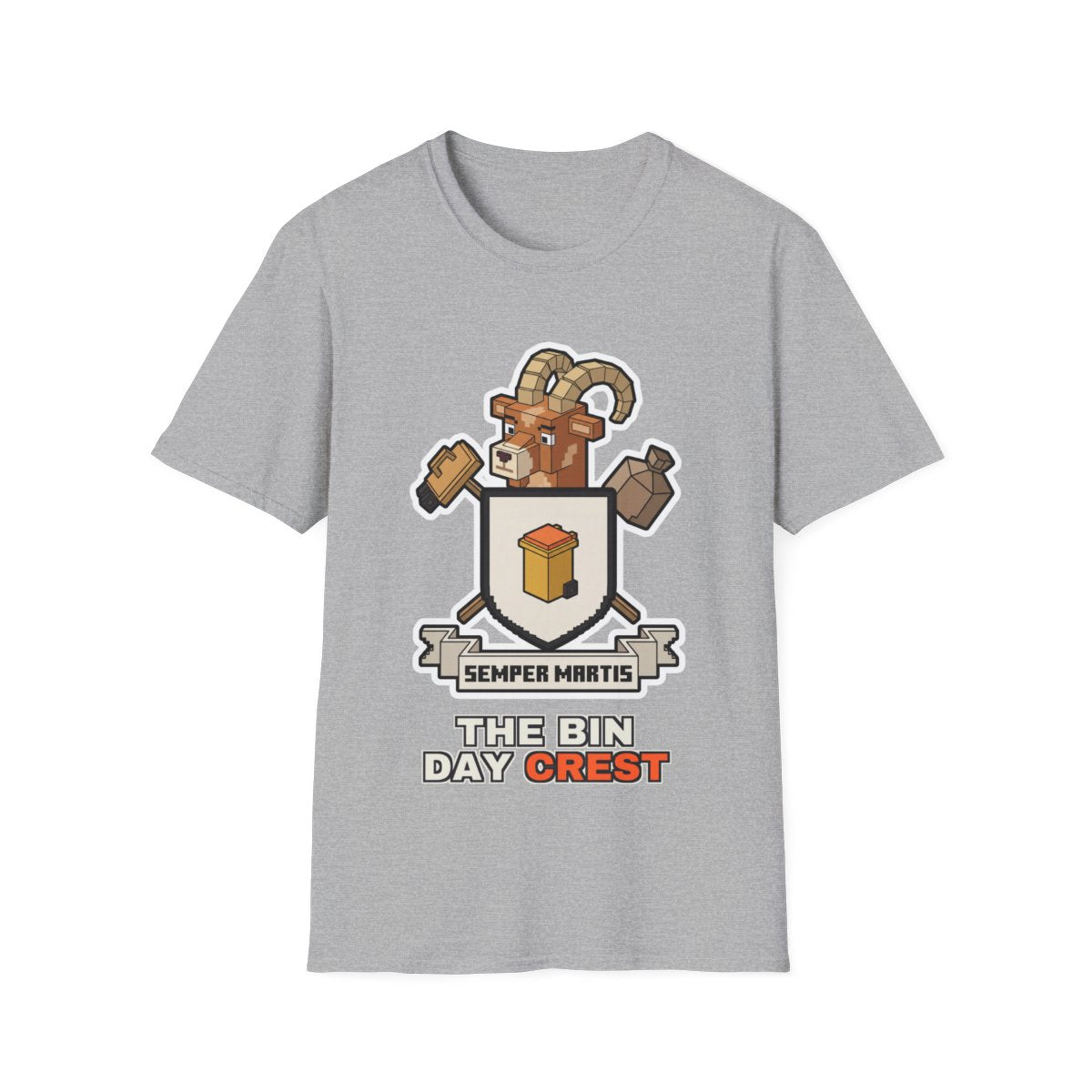The Bin Day Crest - Sport Grey - front