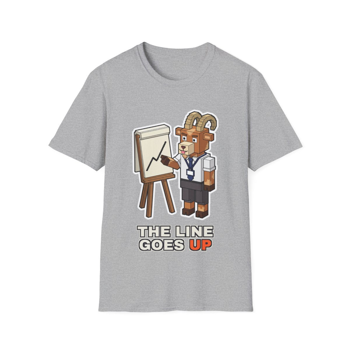 The Line Goes Up - Sport Grey - front