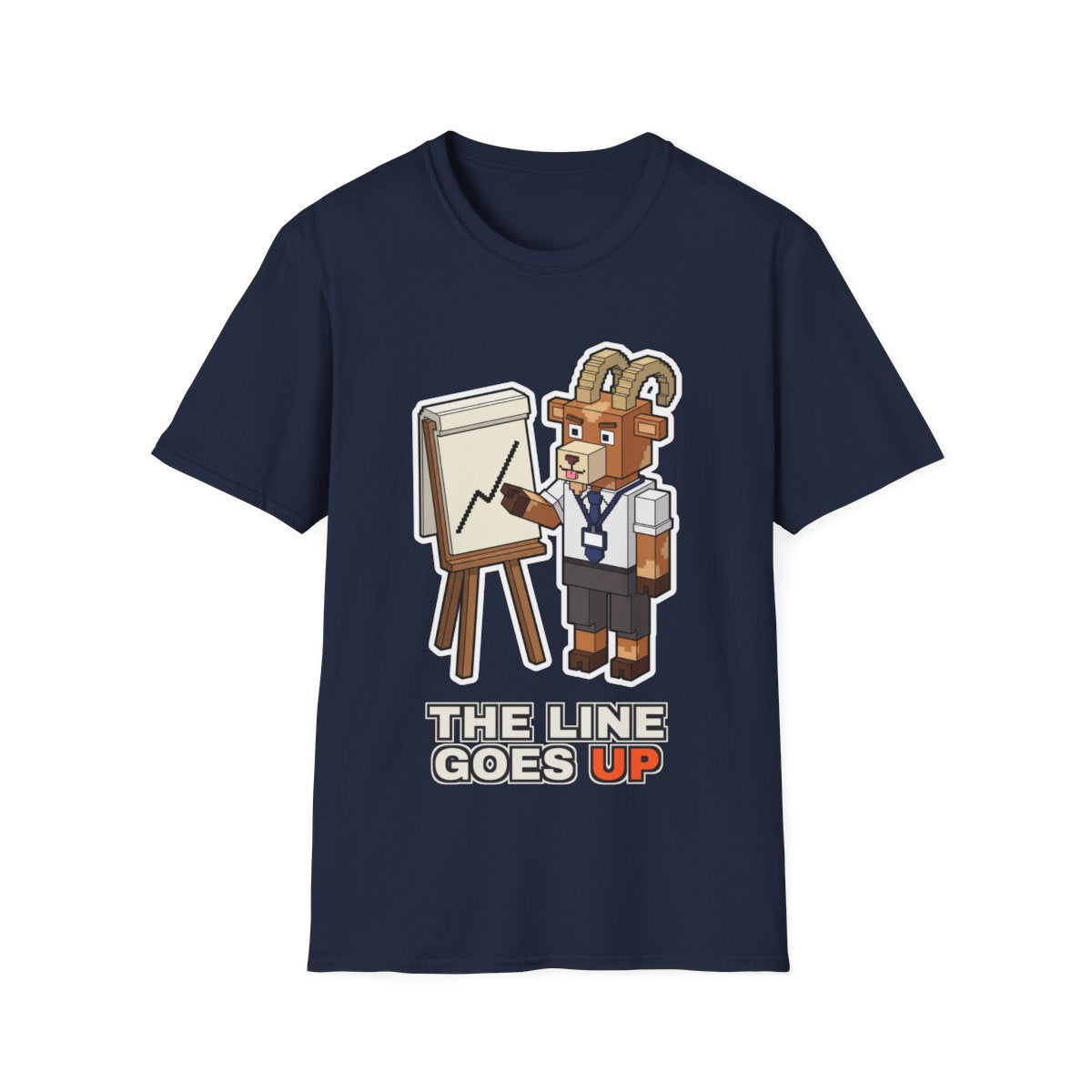 The Line Goes Up - Navy - front