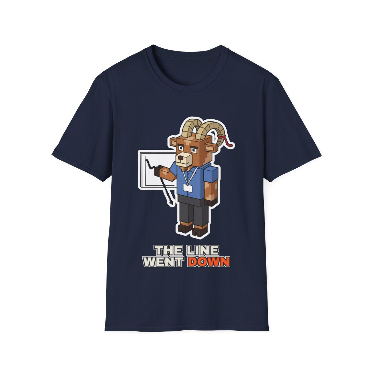 The Line Went Down - Navy - front