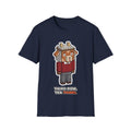 Third Row, Tea Towel - Navy - front
