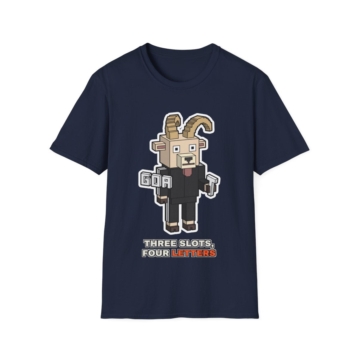 Three Slots, Four Letters - Navy - front
