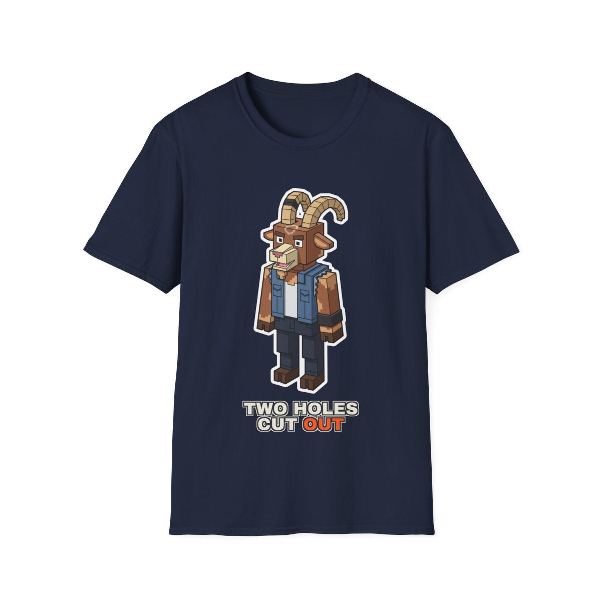 Two Holes Cut Out - Navy - front