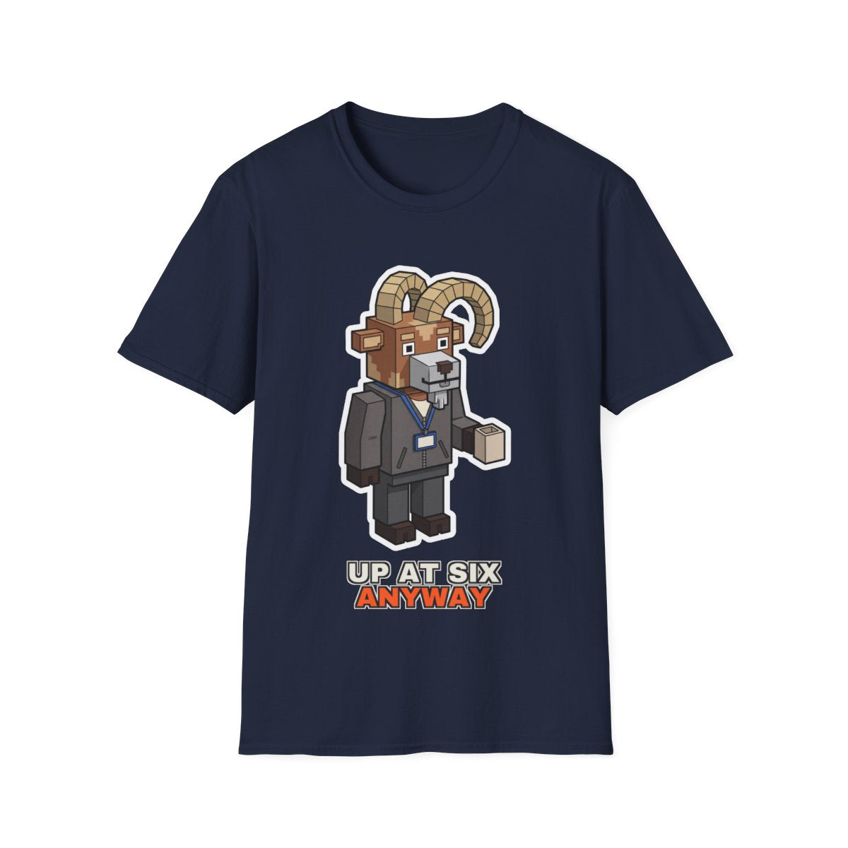 Up At Six Anyway - Navy - front