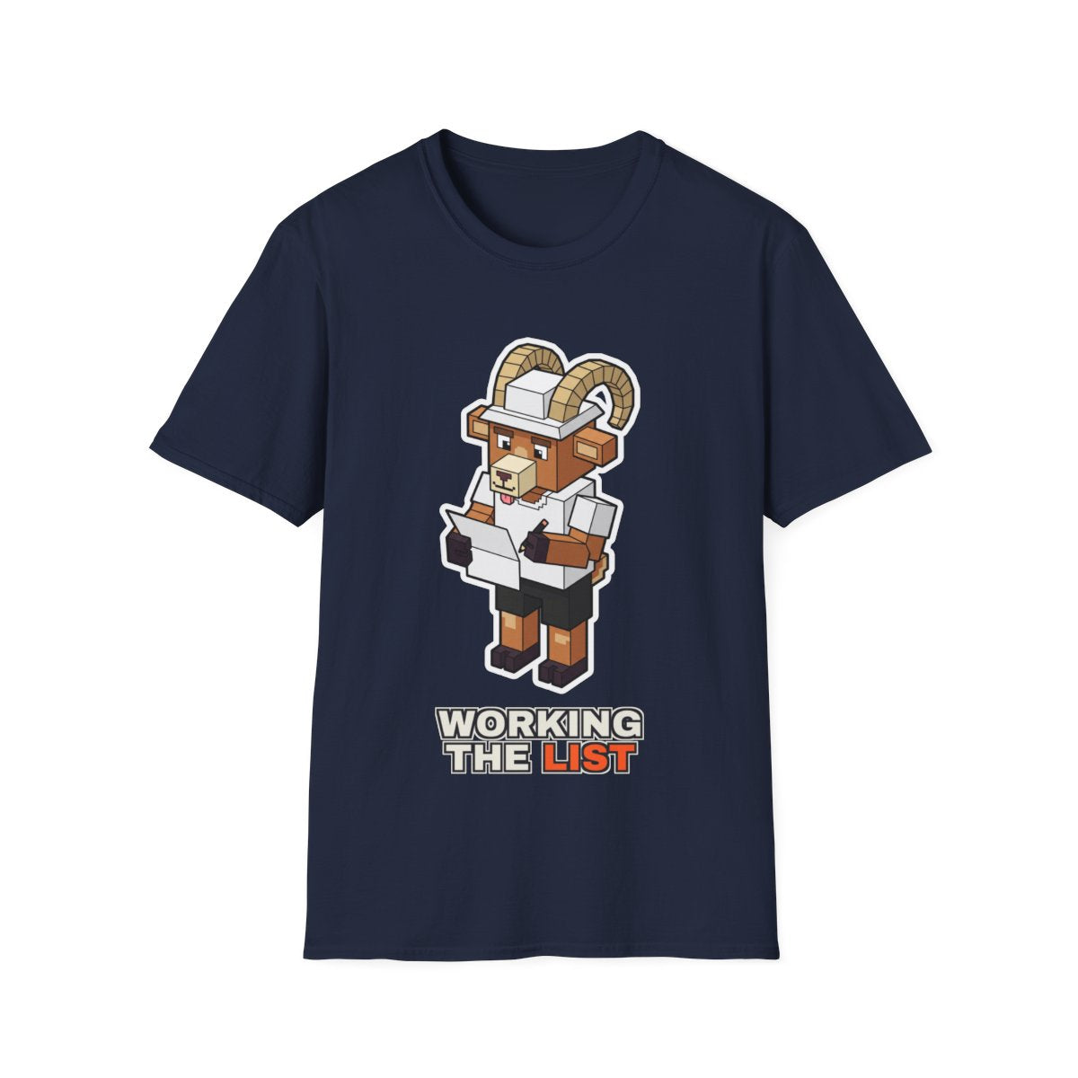 Working The List - Navy - front