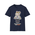 Yellow, Pink And Blue - Navy - front